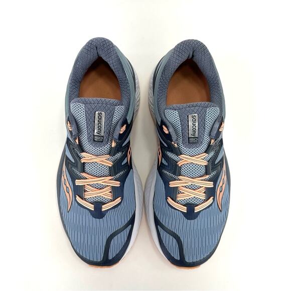 Saucony Guide ISO Everun Women Running Shoes Size 10 Blue/Peach/Gray Knit Comfy - Picture 10 of 16